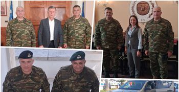Εθιμοτυπικές επισκέψεις του νέου Δκτη της 80 ΑΔΤΕ Γ. Γαρουφαλιά σε φορείς του νησιού