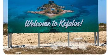 Υπέροχη η "πινακίδα καλωσορισματος" στην Κεφαλο