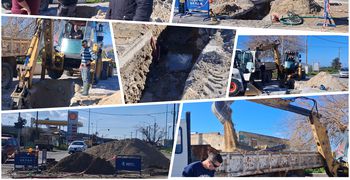 Εργασίες από την ΔΕΥΑΚ στην διασταύρωση προς Τιγκάκι 