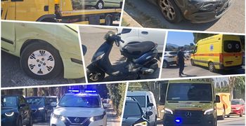 Δύο τροχαία στο κέντρο της Κω -"Αποχώρησε" απο το νησί η μηχανη του ΕΚΑΒ