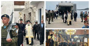 O Σεβασμιώτατος Μητροπολίτης Κώου καί Νισύρου κ. Ναθαναήλ μετέφερε τό Ἅγιο Φῶς στή Νίσυρο