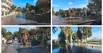 Ζημιά σε κεντρικό αγωγό ύδρευσης στην οδό Γρηγορίου Ε’ – Διακοπή υδροδότησης