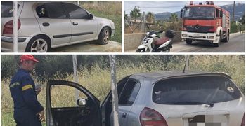 Φωτιά σε σταθμευμένο ΙΧ αυτοκίνητο στο Τιγκάκι