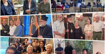 Πολλοί προσκυνητές στον εσπερινό του Αγ. Κωνσταντίνου στο ιερό παρεκκλήσιο της οικογένειας Σούμα στο Πλατάνι
