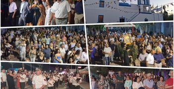 Πλήθος πιστών στον Αρχιερατικό Εσπερινό στον Ι.Ν. Γενεσίου της Θεοτόκου στην Καρδάμαινα