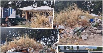 Επιχείρηση απομάκρυνσης των Ρομά από την είσοδο της πόλης
