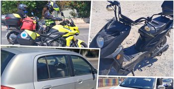 Τροχαίο έξω από το 4ο Δημ. Σχολείο: Αυτοκίνητο συγκρούστηκε με ηλεκτρικό ποδήλατο
