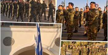 Η καθιερωμένη έπαρση της Σημαίας στο Διοικητήριο Κω με τη συνοδεία της 80 ΑΔΤΕ