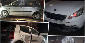 Τροχαίο ατύχημα στην πόλη με σύγκρουση 2 αυτοκινήτων