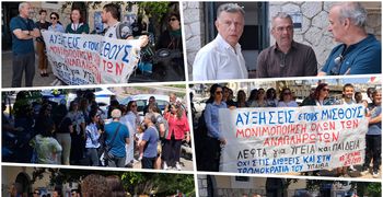 Απεργιακή συγκέντρωση των εκπαιδευτικών στο Δημαρχείο Κω: Λεφτά για μισθούς, υγεία και παιδεία. Ούτε ευρώ για τους  πολέμους τους!