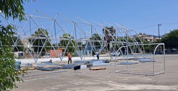 Κλειστό την Παρασκευή 31/7 τμήμα της οδού Σκεύου Ζερβού για την κατασκευή του Θόλου μπάσκετ