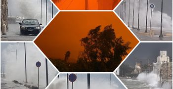 Η κακοκαιρία «Erminio» έντυσε στα πορτοκαλί την Κω – Θυελλώδεις άνεμοι και απαγορευτικό απόπλου