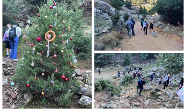 Πεζοπορική Ομάδα Κω: Πεζοπορία και στόλισμα Χριστουγεννιάτικου δέντρου