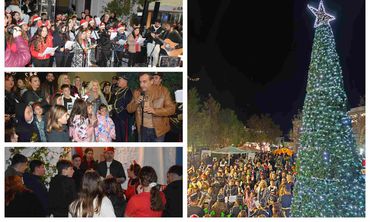 Γιορτινές στιγμές στο Πυλί με τη φωταγώγηση του Χριστουγεννιάτικου δέντρου