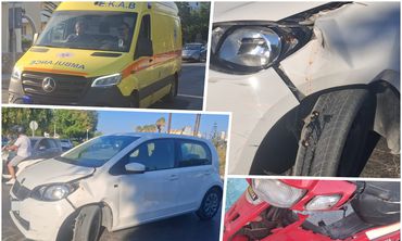 Tροχαίο στο κέντρο της Κω: Δίκυκλο συγκρούστηκε με ΙΧ αυτοκίνητο