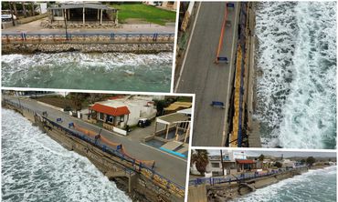 Βίντεο από τις ζημιές που προκάλεσε η κακοκαιρία στον παραλιακό δρόμο Κεφάλου 