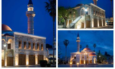 Bακούφ Κω: Φωταγωγήθηκε το Τέμενος Ντεφτερντάρ στην Πλ. Ελευθερίας Κω