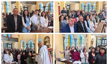 Πάσχα Καθολικών στην Κω: Διπλή γιορτή - Εορτάστηκε η Ανάσταση του Κυρίου και η βάπτιση δύο αδελφών 