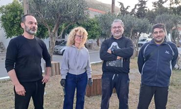 Μαθητές του Εσπερινού ΕΠΑΛ Καλύμνου μεταμορφώνουν εγκαταλελειμμένο χώρο σε μικρό πάρκο αναψυχής 
