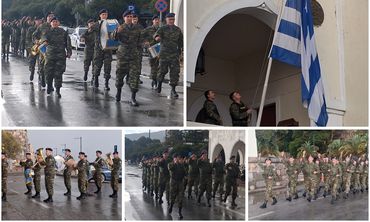 Υπό βροχή η έπαρση της Ελληνικής Σημαίας στο Διοικητήριο Κω για την 28η Οκτωβρίου