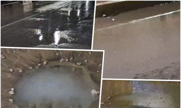 Ζημιά σε κεντρικό αγωγό της ΔΕΥΑΚ στο Ψαλίδι - Γέμισε νερά η περιοχή