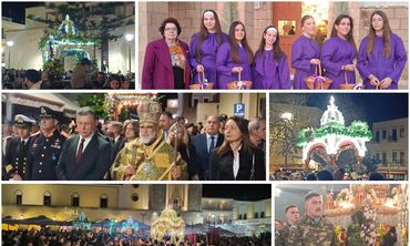 Με λαμπρότητα η περιφορά των επιταφίων στην Κω και η καθιερωμένη "συνάντηση" στην Πλ. Ελευθερίας