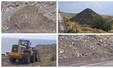 Κατολισθήσεις στον επαρχιακό δρόμο προς τα Θερμά