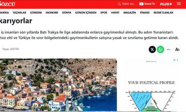 Στο στόχαστρο του τουρκικού Τύπου τα Δωδεκάνησα για τις αγοραπωλησίες ακινήτων 