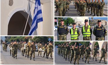 Έπαρση της σημαίας στο Διοικητήριο Κω 