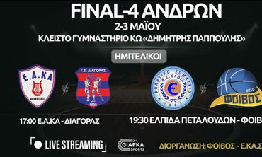 2-3/5 ΣΤΗΝ ΚΩ ΤΟ F4 ΜΠΑΣΚΕΤ ΑΝΔΡΩΝ