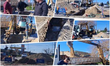 Εργασίες από την ΔΕΥΑΚ στην διασταύρωση προς Τιγκάκι 