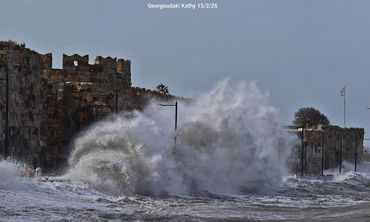 Πολιτική Προστασία Κω: Επιδείνωση του καιρού την Τρίτη 17/2 με ισχυρές καταιγίδες και θυελλώδεις ανέμους