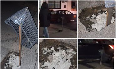 Νέα μόδα στους δρόμους της Κω: Λακκούβες με διακόσμηση