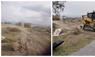 Καταγγελία στην Αστυνομία από τον κ. Β. Τρακόσα και τον κ. Σ. Χατζηπέτρο για παράνομες παρεμβάσεις στην παραλία του Ναυτικού Ομίλου