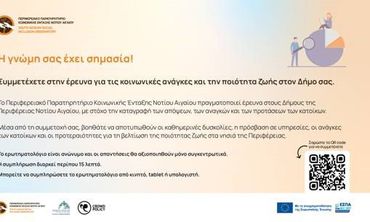 Διαδικτυακή έρευνα από το Περιφερειακό Παρατηρητήριο Κοινωνικής Ένταξης Νοτίου Αιγαίου