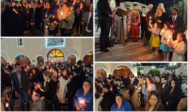 Με λαμπρότητα η αναστάσιμη ακολουθία στον Ι.Ν. Αγίου Γεωργίου Πυλίου