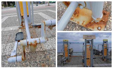 Δημήτρης Καλλούδης: Σκουριασμένα τα μηχανήματα του υπαίθριου γυμναστηρίου στο λιμάνι της Κω