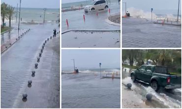 Σε "Βενετία"  μετατράπηκε το λιμάνι της Κω - Πλημμύρισε οι παραλιακός δρόμος από την Αβέρωφ μέχρι το Ακταίον (vid)