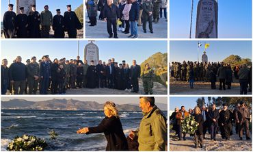 Συγκίνηση και εθνική υπερηφάνεια στην επιμνημόσυνη δέηση στο Φάρο για τους ήρωες των Ιμίων μπροστά στο νέο μνημείο