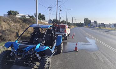 Φωτιά σε όχημα buggy στον Επαρχιακό 
