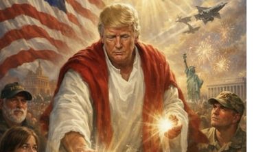 Aντιδράσεις προκάλεσε η ανάρτηση του Ντόναλντ Τραμπ ως Ιησούς 