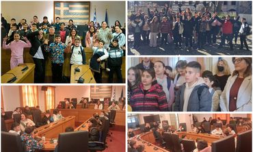 To Δημαρχείο Κω και τον πλάτανο του Ιπποκράτη επισκέφτηκαν οι μαθητές του Δημ. Σχολείου Αντιμάχειας