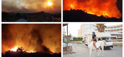 Oλονύχτια μάχη με τις φλόγες - Καίει ανεξέλεγκτη η φωτιά στην Καρδάμαινα