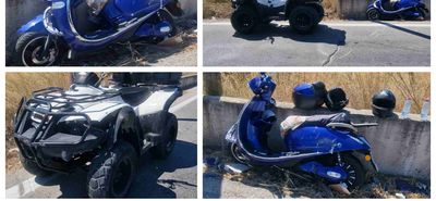 Τροχαίο ατύχημα στον Επαρχιακό – “Γουρούνα” συγκρούστηκε με μηχανάκι
