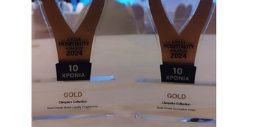 Cleopatra Collection: Διπλή Χρυσή Διάκριση στα Greek Hospitality Awards 2024!