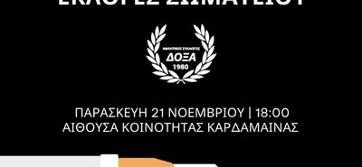 21/11 ΕΚΛΟΓΕΣ ΣΤΗ ΔΟΞΑ ΚΑΡΔΑΜΑΙΝΑΣ