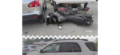 Τροχαίο ατύχημα - Αυτοκίνητο συγκρούστηκε με μηχανή 