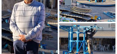 Eργασίες για την τοποθέτηση του Καρουζέλ στην Κω