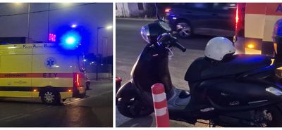 Tροχαίο ατύχημα στον Επαρχιακό με πτώση δικύκλου