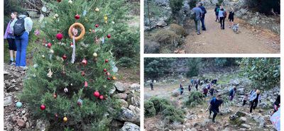 Πεζοπορική Ομάδα Κω: Πεζοπορία και στόλισμα Χριστουγεννιάτικου δέντρου